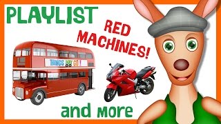 * TOP 10 RED VEHICLES * | Playlist For Kids | Things That Go TV!