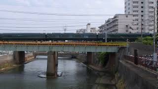 JR西日本・豪華寝台列車・瑞風・山陽コース上り・JR西日本・神戸線・垂水駅付近通過