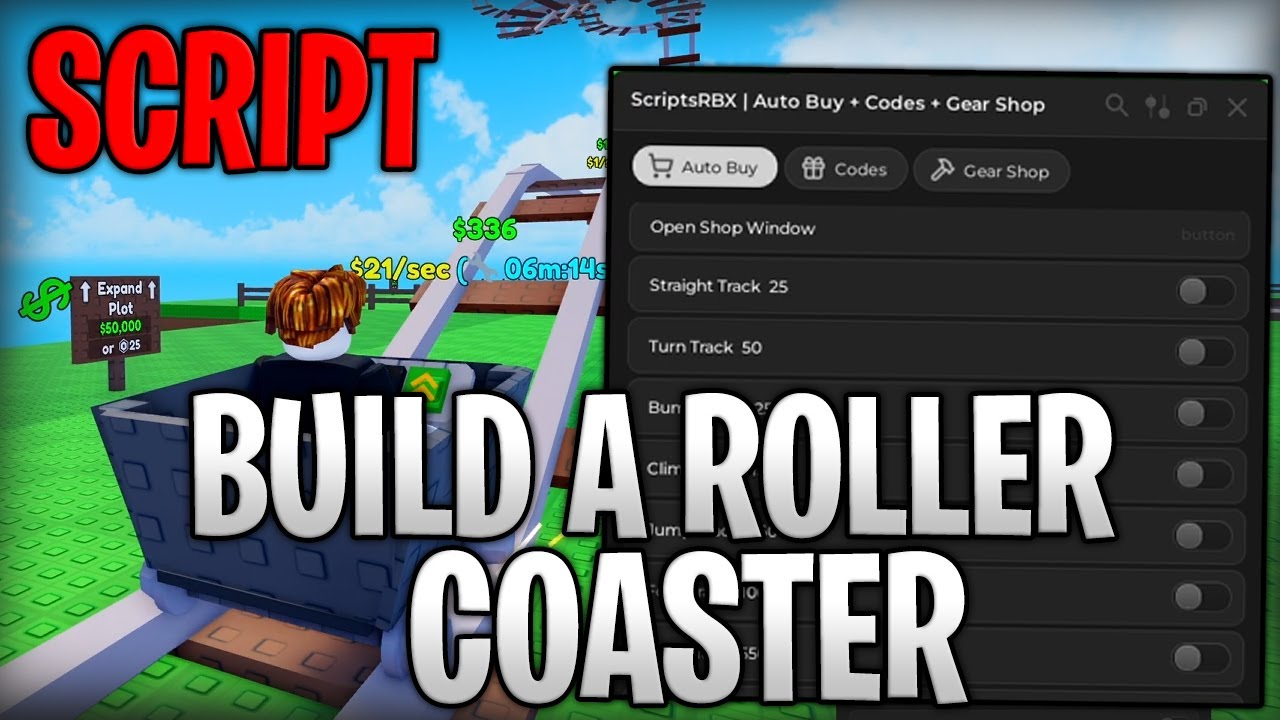 [🪄OP] Build a Roller Coaster Best Script Auto Farm And Infinite Money ...