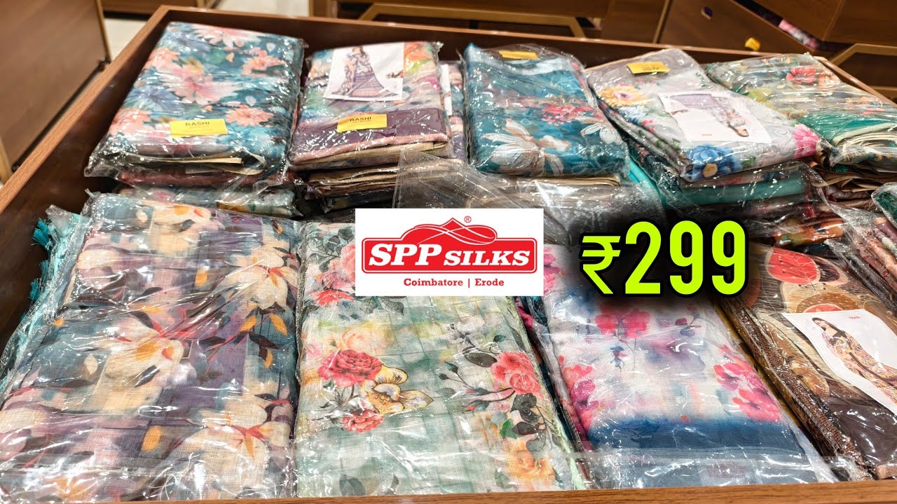 Spp silks coimbatore‼️ thotti sarees collections‼️#linen #cottonsarees #coimbatore 