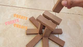 stacking game using Jenga blocks | fun games for kids