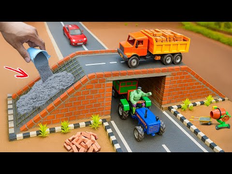 Diy Mini Tractor Making Overhead Bridge Construction Science Project | @MinMinTractor