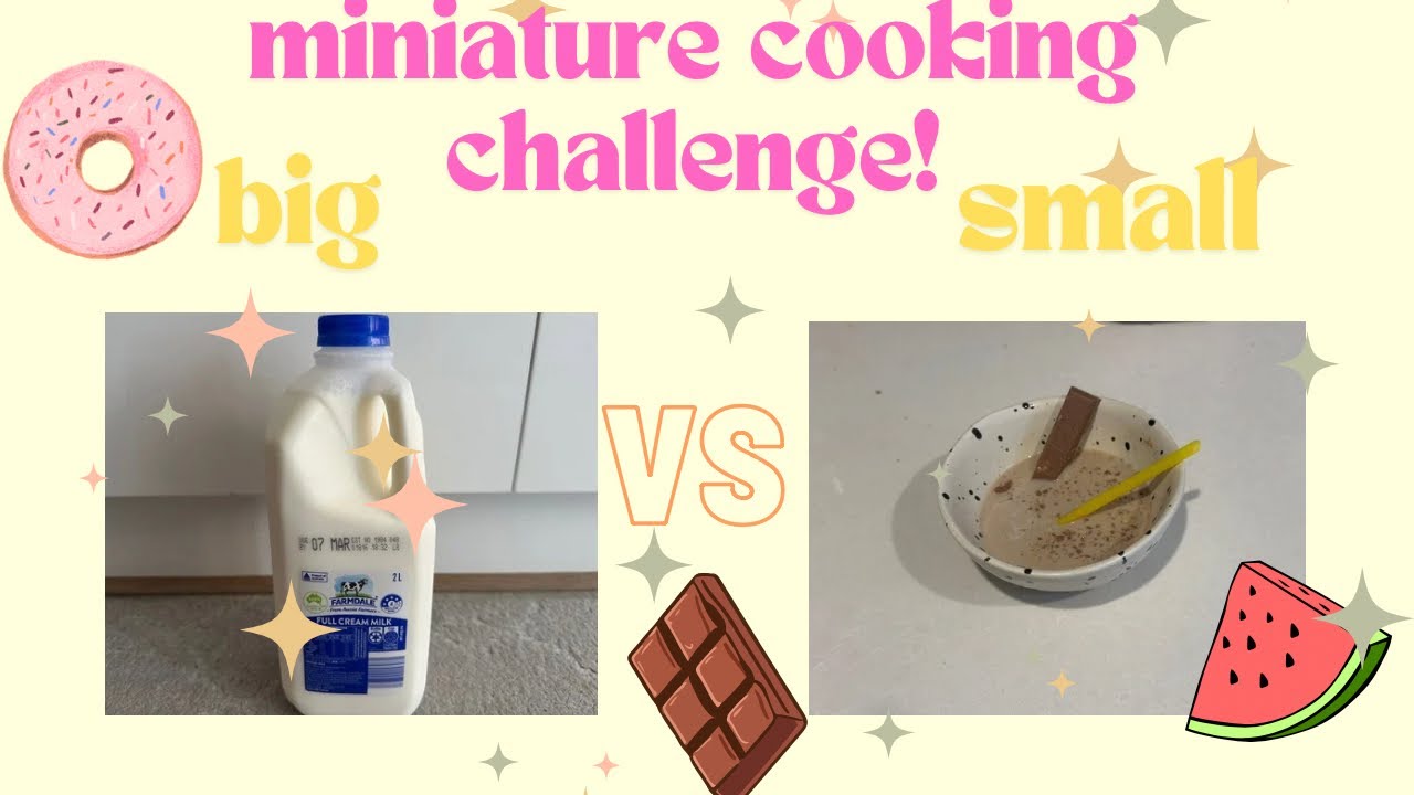 Mini Cooking Challenges Miniature cooking challenge!Big vs small #challenge # Cnsworld #cooking ...