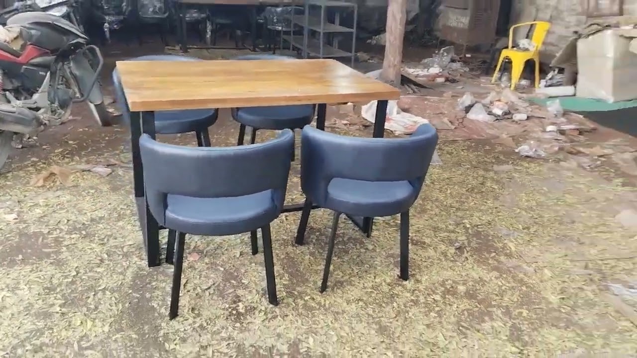 Restaurant 4 Seater Dining Table Chairs | Available on IndiaMART
