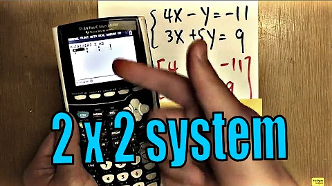 Ti-84 Tutorial, solving 2 by 2 system of equations