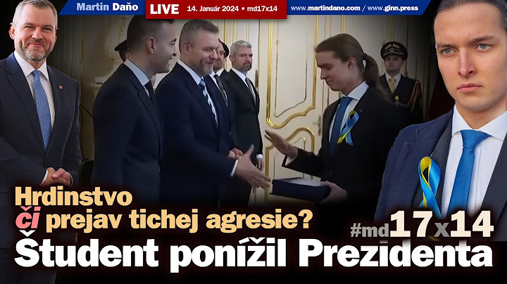 Live: Študent ponížil Prezidenta. Hrdinstvo či prejav tichej agresie? Simon Omanik z Gamče #md17x14