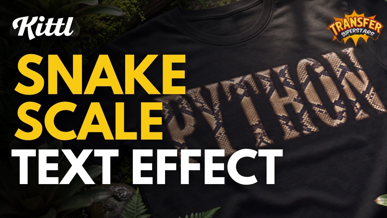 How to Make ANY Text Look Like Real Snake Skin using Kittl for DTF Printing!