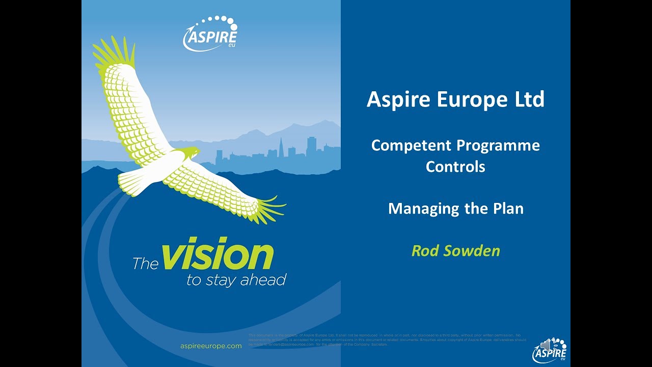 Professional Programme Controls - Managing the Plan