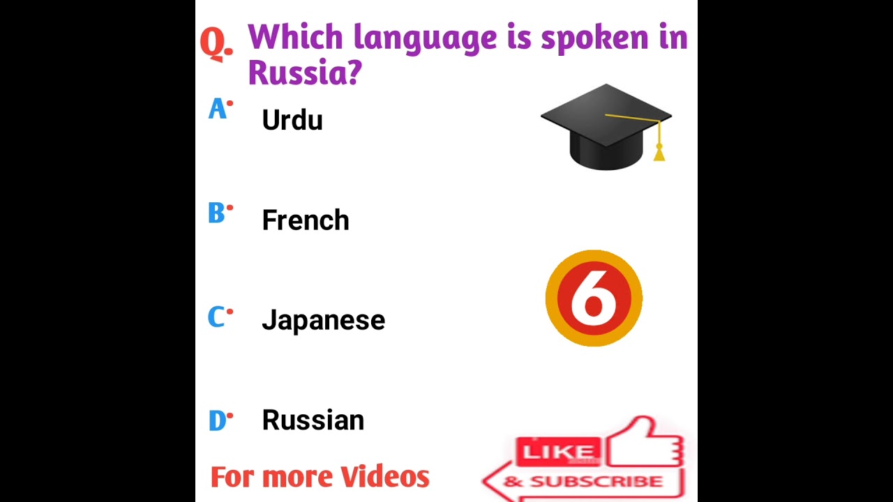 Which language is spoken in Russia?