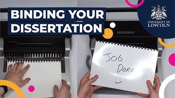 How To Bind Your Dissertation | University of Lincoln Library