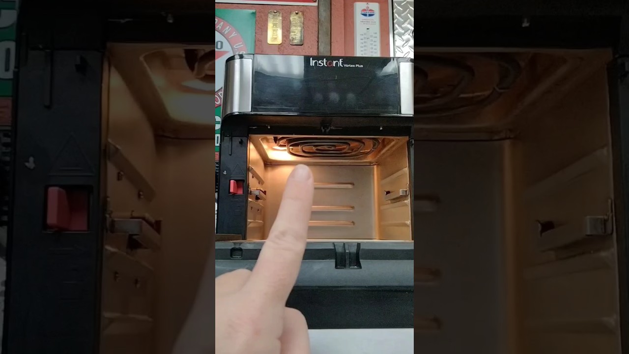 Air fryer inside top cleaning coils 