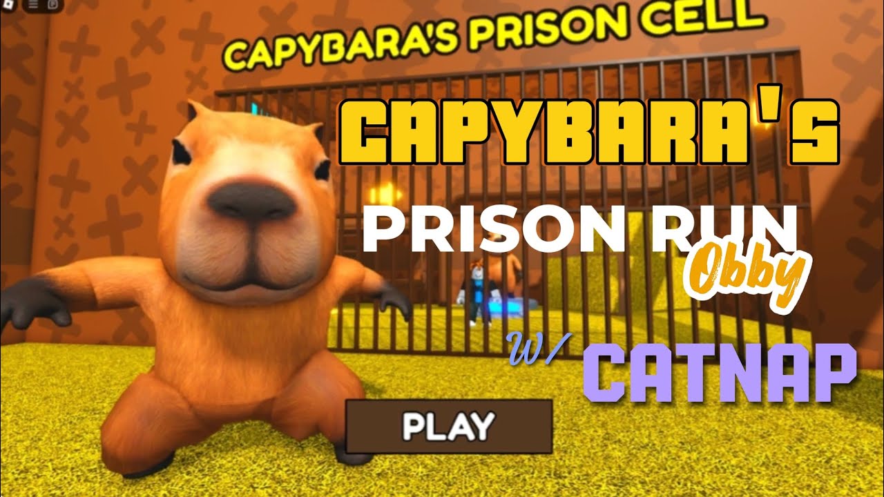 Catnap Plays Capybara's Prison Run OBBY! | Roblox | Gameplay - YouTube