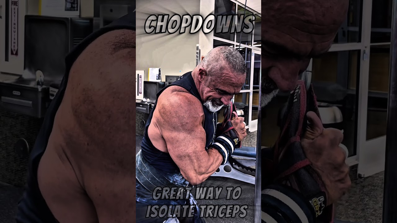 CHOPDOWNS A GREAT WAY TO ISOLATE TRICEPS #triceps #workout #motivation #pushdowns #workouttips