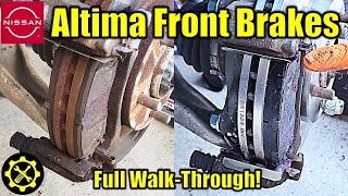 2013-2018 Nissan Altima FRONT Brake Pad and Rotor Replacement!