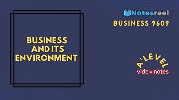 Business and its Environment | A Level Notes Business 9609