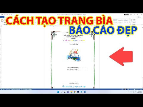 Video Cách Tạo Trang Bìa Báo Cáo Đẹp Trong Word - youtube