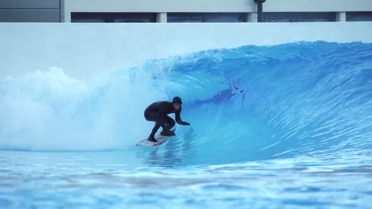 Surfing in the middle of the Swiss Alps...