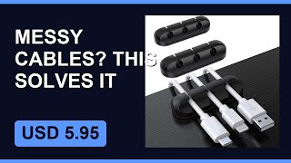 Cable Management Clips Keep Desk Clutter-Free