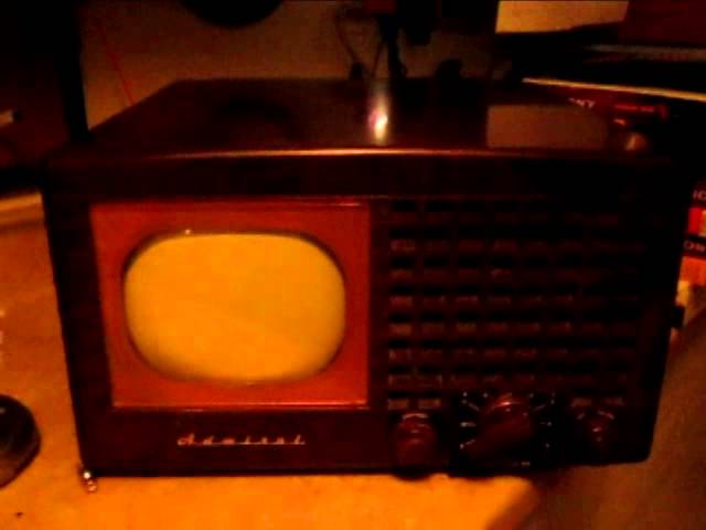 1948 Admiral 19A11 7 inch screen black and white tv - YouTube