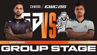 Arjun Erigaisi vs Pranesh Munirethinam | Chess at EWC 26 | Group Stage - VOD