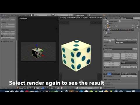 Blender 3D Texturing a box model like a die