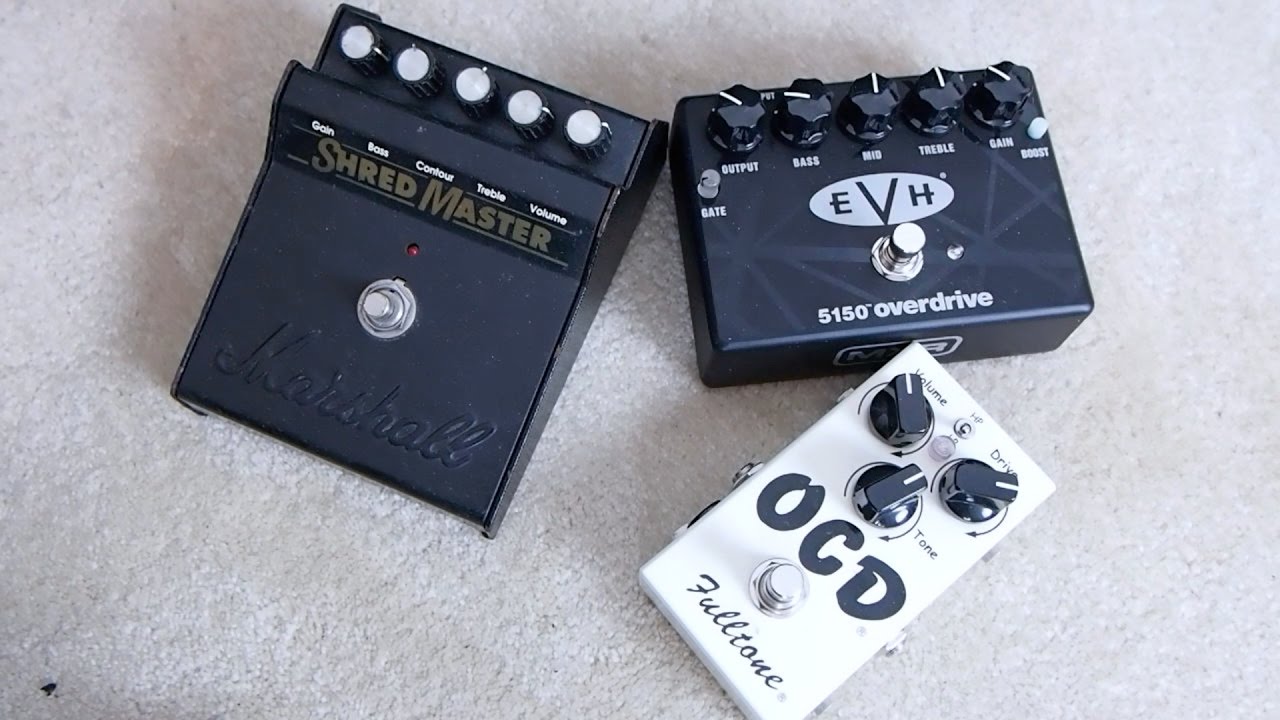 Amp vs Pedal Distortion (Marshall SL5 vs OCD, EVH 5150 and Marshall