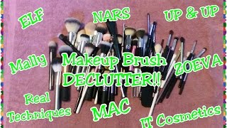 Makeup Brush Declutter l MAC, UD, ABH, Zoeva & More l Kimberly Dieter