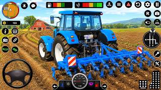 Realistic Tractor Farming Gameplay | Heavy Tractor Driving Simulator Android | Village Farming Game