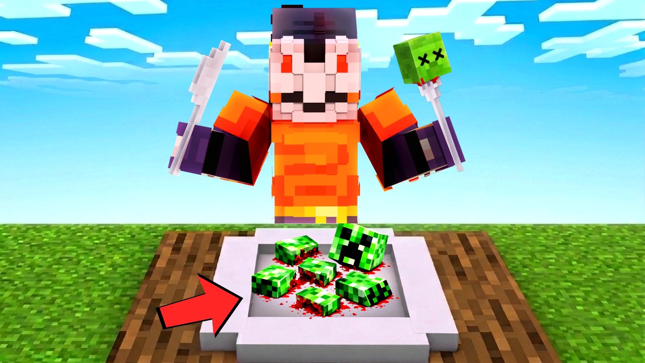 Minecraft but I can Eat MOBS!!!
