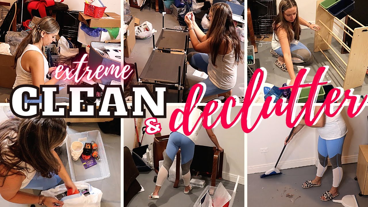 Extreme declutter clean and organize with me declutter like a