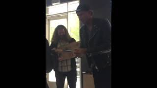 Chad Smith hands out drum sticks at Little Kids Rock event. Net Worth