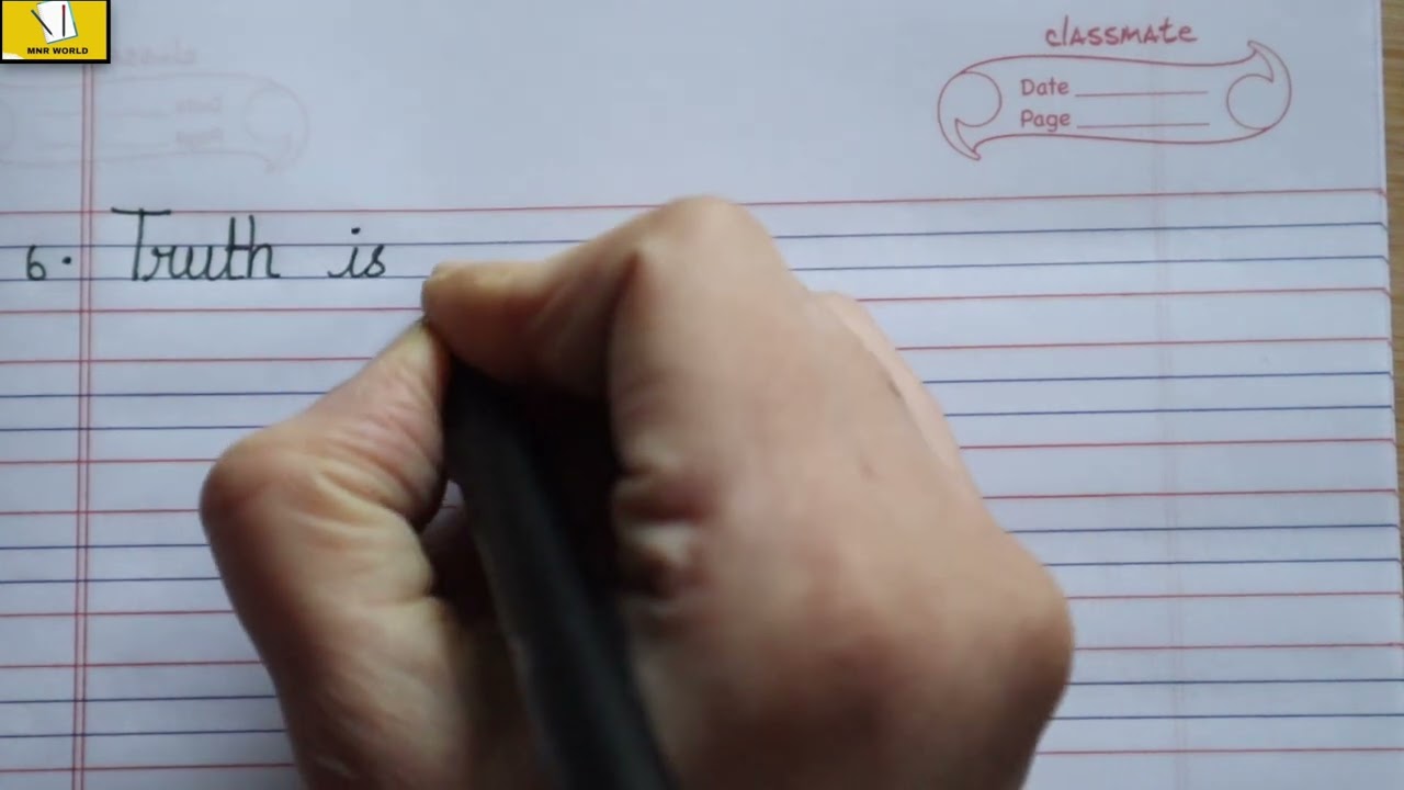 8 Truths in Life | Cursive Handwriting | Calligraphy | Fourlinenote | Writing Practice | English