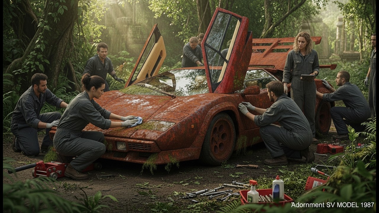 Lost for Decades in the Jungle The Unbelievable Restoration a Lamborghini Adornment SVJ  MODEL 1987