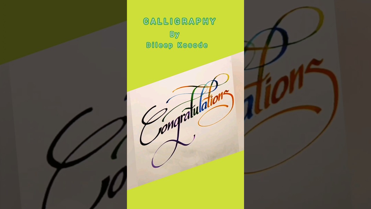 Congratulations Calligraphy | How to Write Congratulations | Lettering | Handwriting | Cursive |