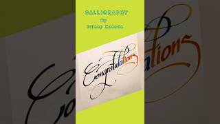 Congratulations Calligraphy How to Write Congratulations Lettering Handwriting Cursive
