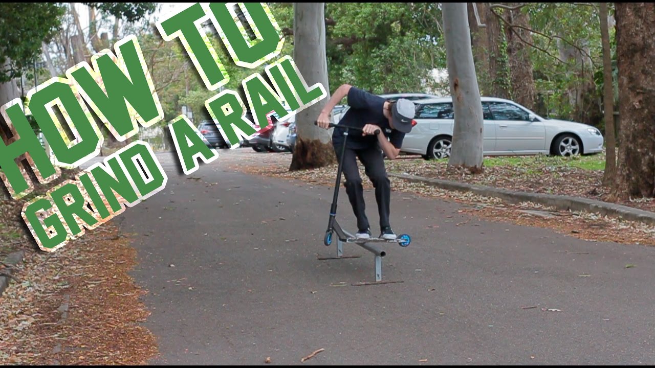 How To Grind a on a Scooter - YouTube