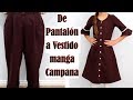 De Pantalón Grande a Vestido Manga Campana