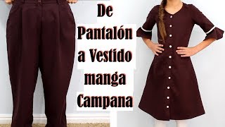 De Pantalón Grande a Vestido Manga Campana