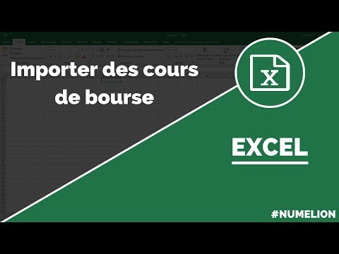 Cours de bourse dans Excel