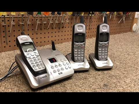 Vtech IA5877 3-Handset 5.8 GHz Analog Cordless Phone with Digital ...