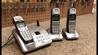 Vtech Ia5877 3handset 58 Ghz Analog Cordless Phone With Digital Answering System