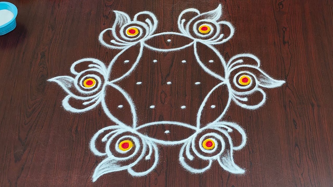 7×4dots navaratri special rangoli designs🌷|dussehra muggulu|easy pandaga muggulu|#Rang Kaa Rangoli