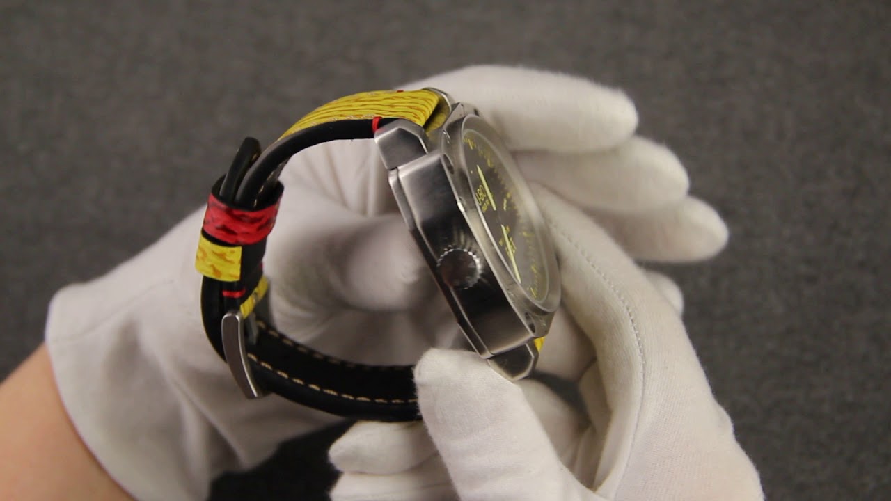 Custom-made watch strap of shark leather for U-BOAT Thousands of Feet watch.