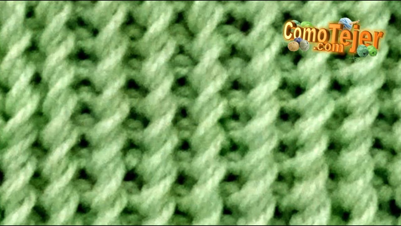 Cómo Tejer Punto Espiral - Spiral Stitch 2 agujas, palillos. knitting (917)