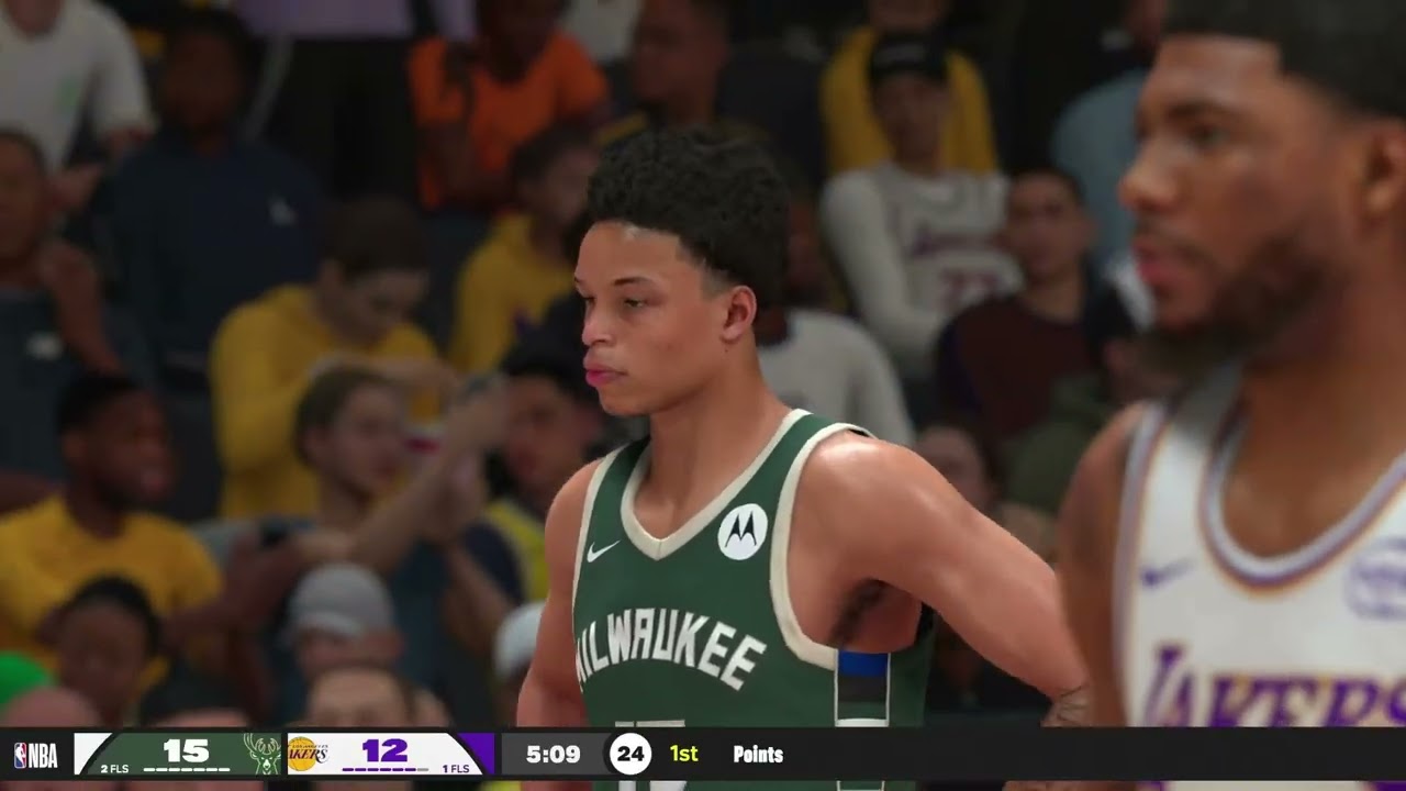 LAKERS VS BUCKS Q1 HIGHLIGHTS || NBA2K26 SIMULATION || JAN 9 2026
