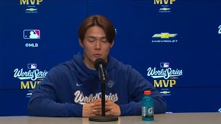 World Series MVP] Yoshinobu Yamamoto talks about the Dodgers