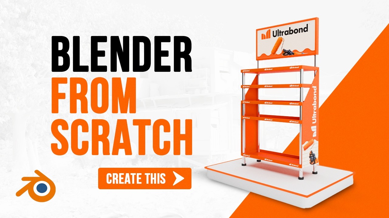 Blender Beginner Tutorial (From Scratch) | Learn Blender by Building a Product Display Stand