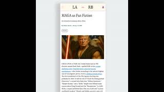 Unlocked | NM Reads: Gideon Jacobs, "MAGA as Fan Fiction," LA Review of Books (2026) Profile