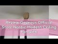 Review Gogeous Official Store Nordic Modern Ceiling Fan with Light Wood Grain Tri-Color Light 42/52