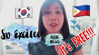 Free Airfare Roundtrip From Korea To Philippines Libre Pamasahe Life In Kore